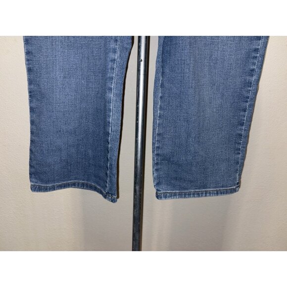 Lee Relaxed Fit Women 2 30X20 Blue Jean Mid Rise Capri Stretch Denim - Picture 2 of 8